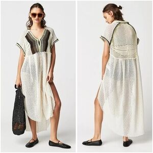 New Free People Kelly Crochet Duster Top Small